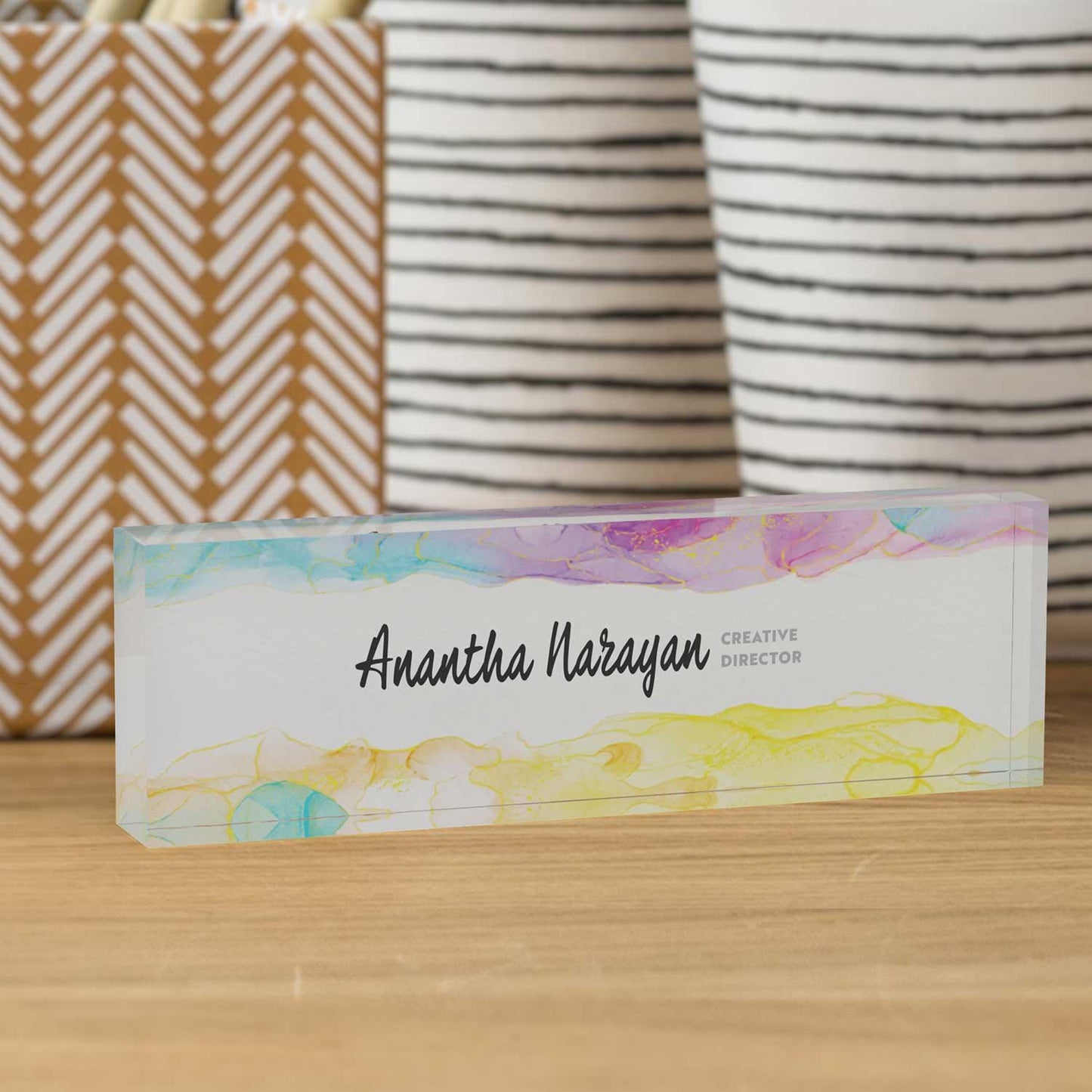 Kintsugi - Acrylic Desk Name Plate - Housenama