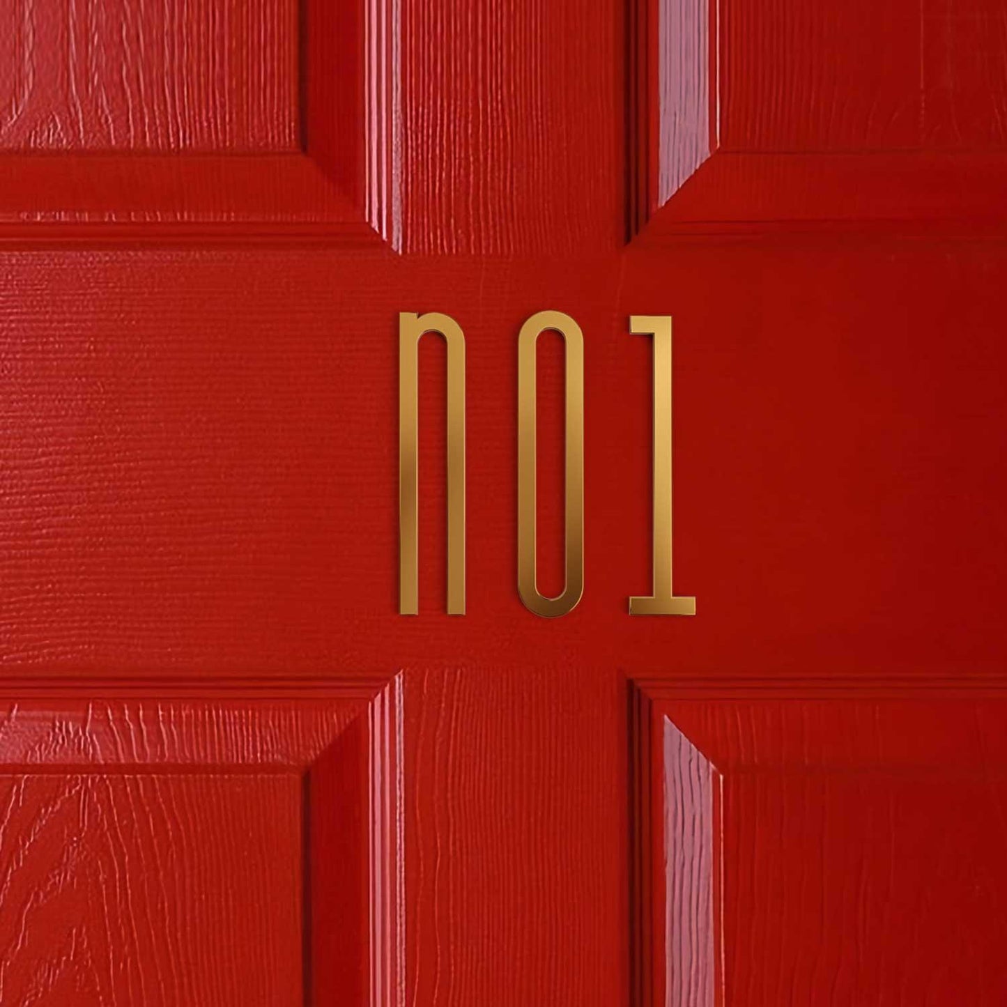 Komoda - Modern Brass Door Numbers & Letters - Housenama