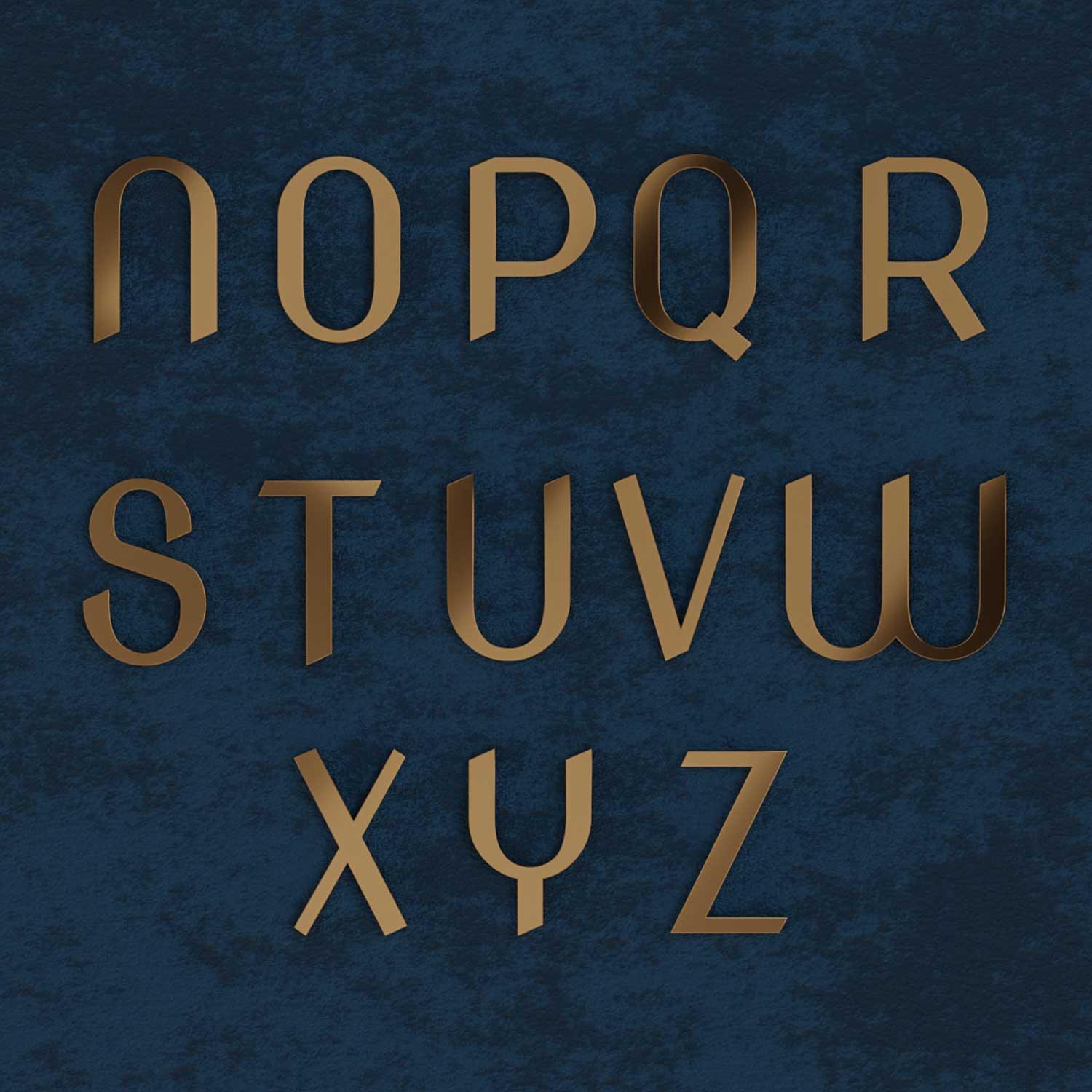 Nova - Elegant Brass Door Numbers & Letters - Housenama
