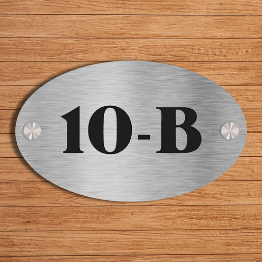 Ovalica - Stainless Steel House Number Sign - Housenama