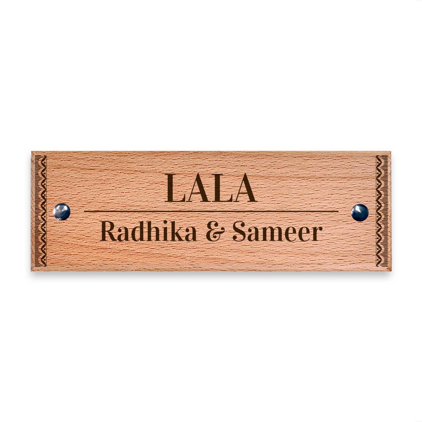 Shubhotsav (Madhubani) - Wooden Name Plate - Housenama