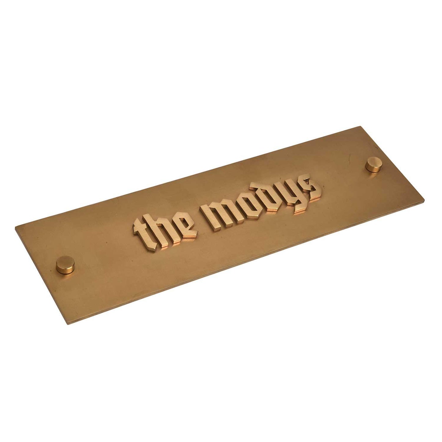 The Mody's - Brass Finish Name Plate - Housenama